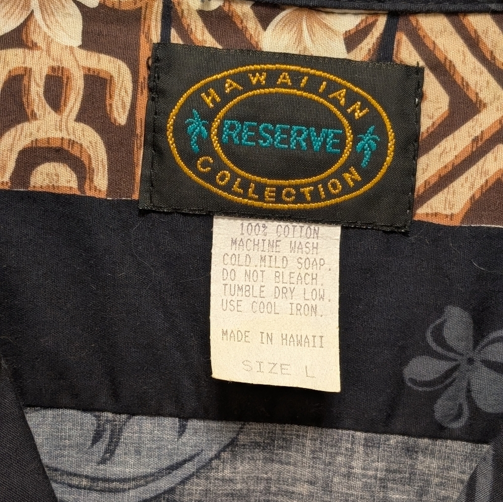Vintage Made in Hawaii Aloha Shirt Reserve Collection Ukulele Tiki L - Picture 3 of 8